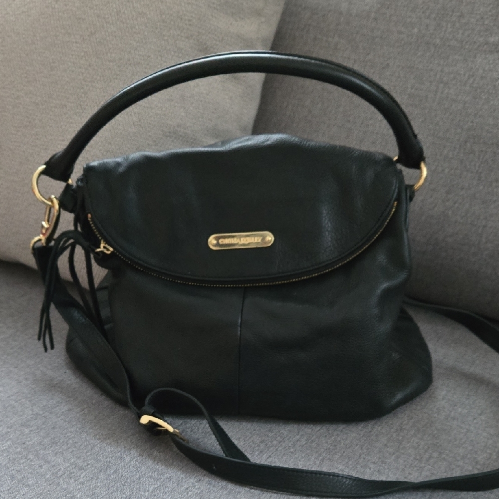 Cynthia Rowley Dark Leather Shoulder Bag